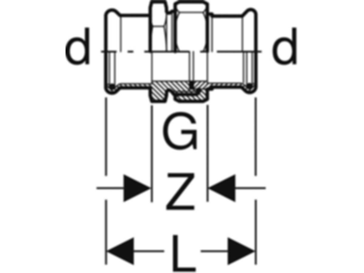 MPF-Überwurfmutter 18 mm G3/4" - CrNi-Stahl