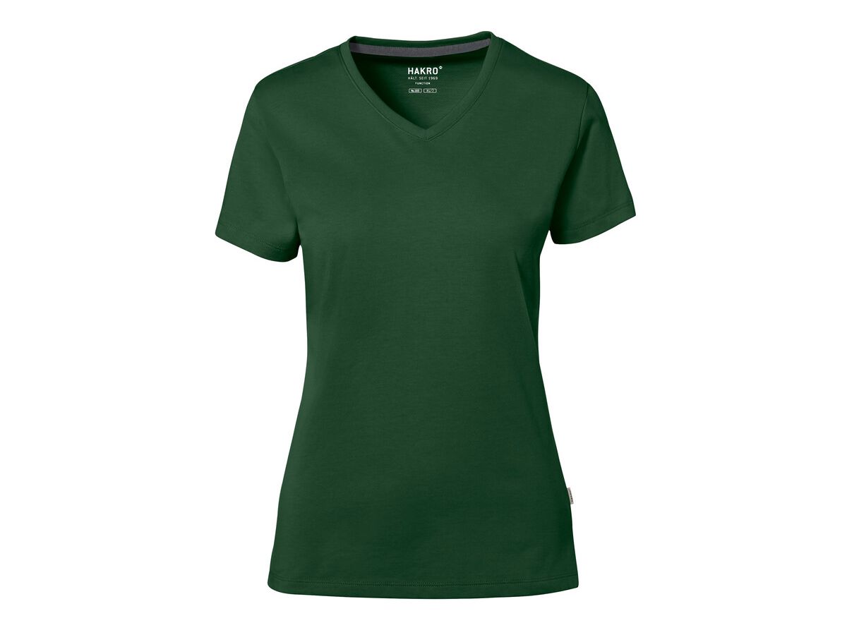 Cotton Tec Damen V-Shirt, Gr. 2XL - tanne