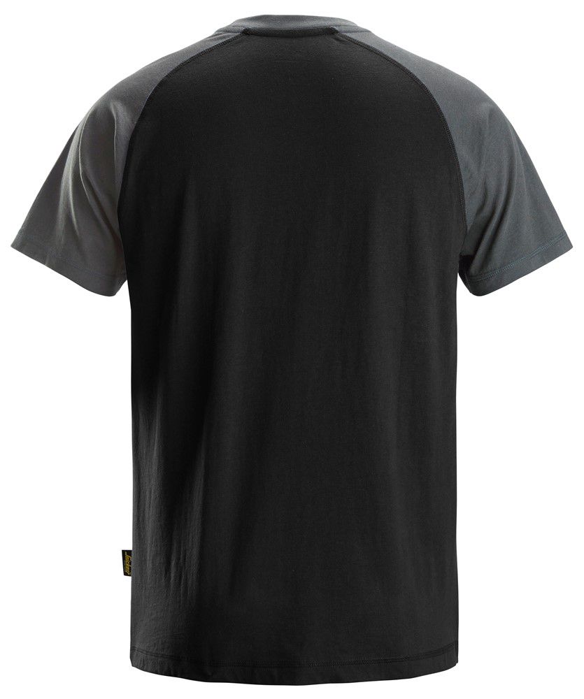 T-Shirt zweifarbig, schwarz/grau - Snickers
