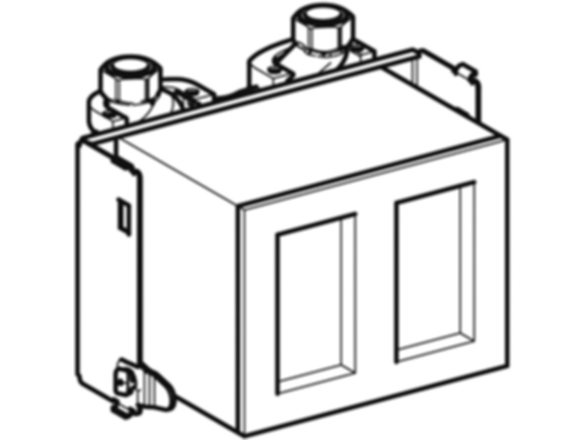 Geberit-GIS Montageplatte - mit zwei Wasserzählerstrecken kompakt