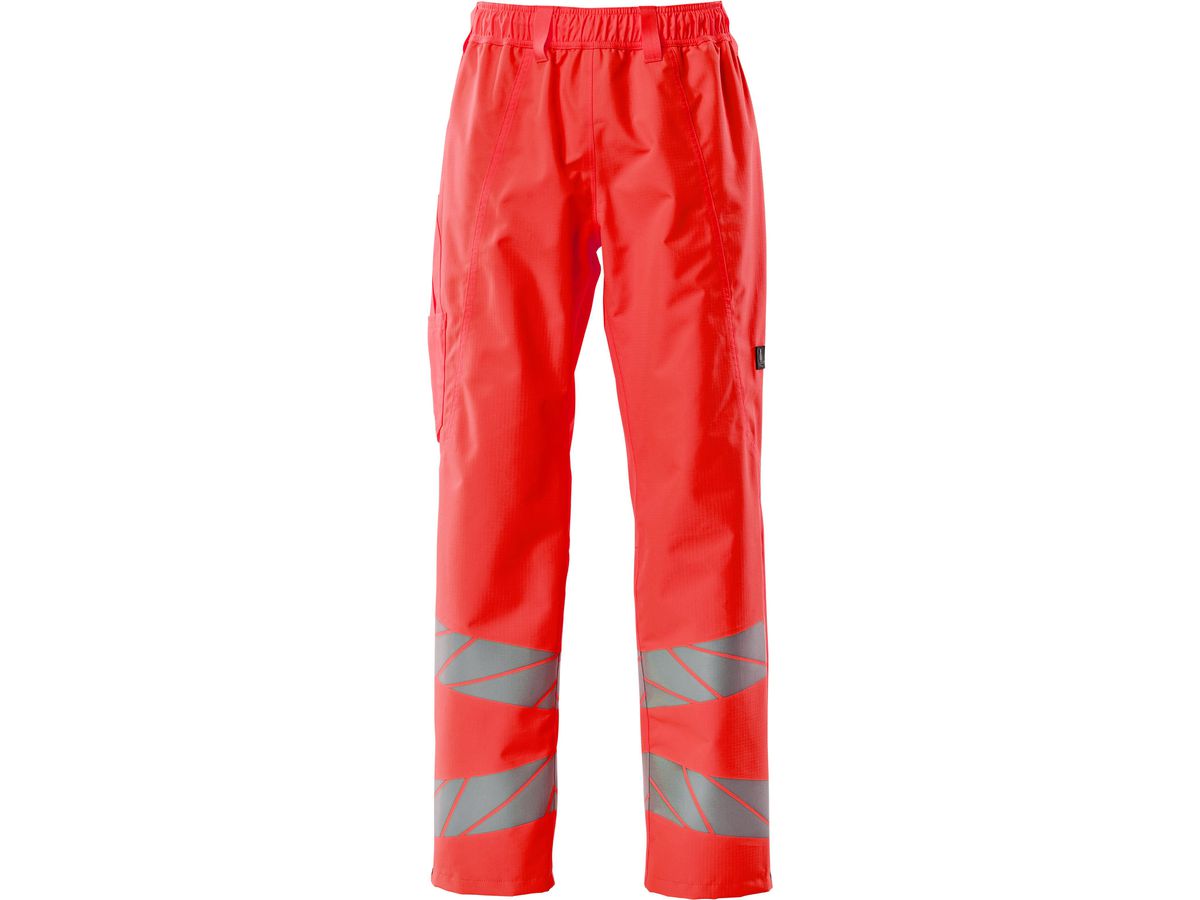 Überziehhose, Gr. XL - hi-vis rot, mit leichtem Futter