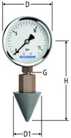 Manometer mit Gummikonus - Nr. 66055
