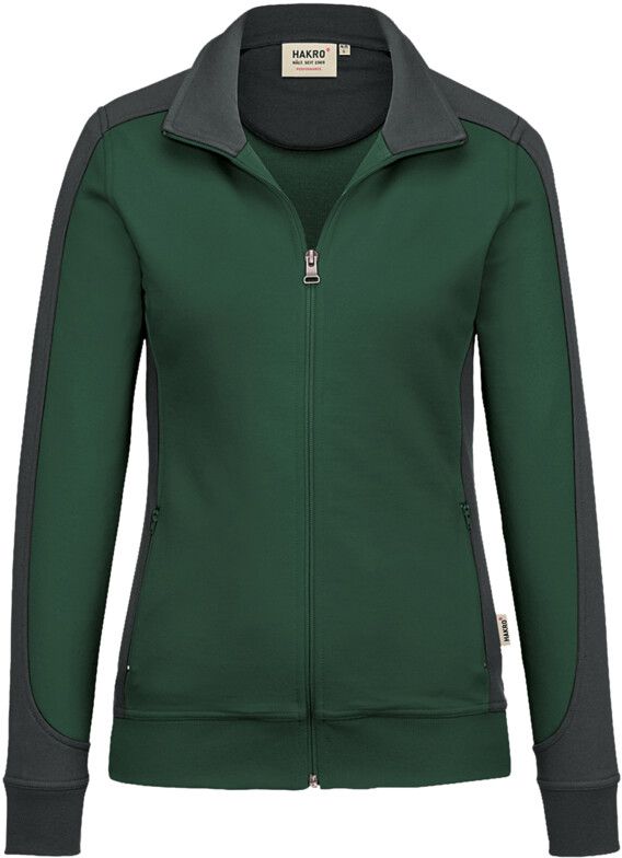 Damen-Sweatjacke Contrast Performance - 50% Baumwolle, 50% Polyester, 300 g/m²
