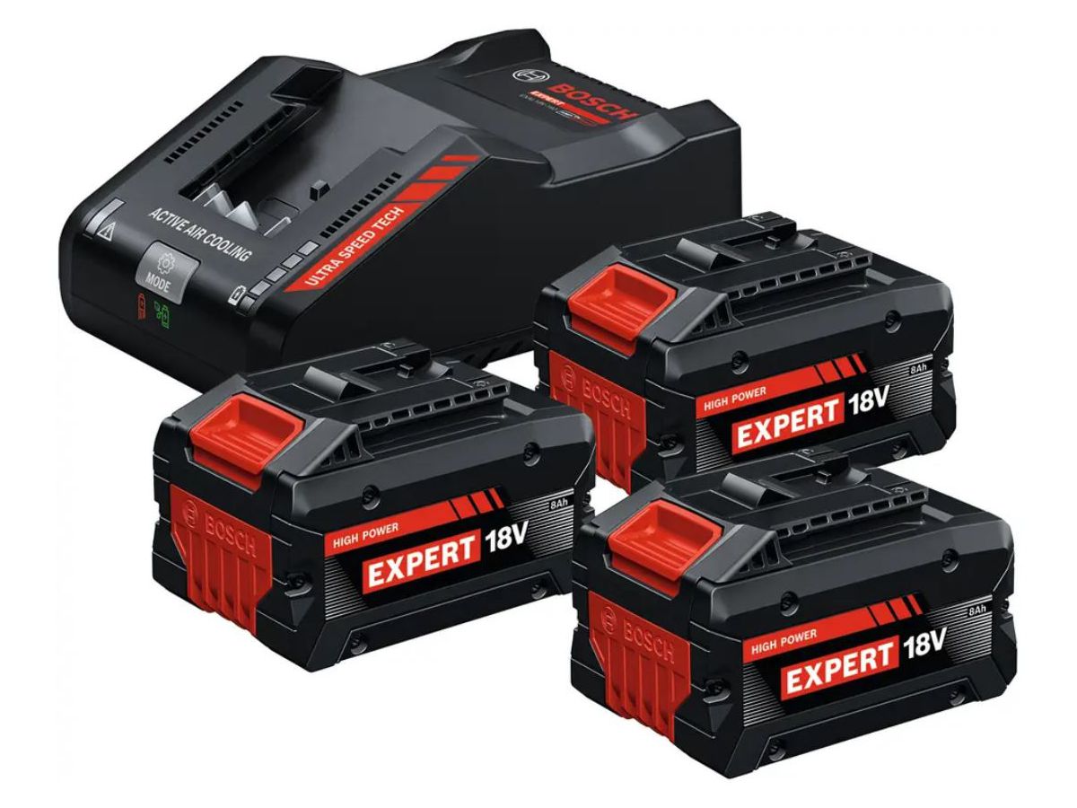 Akkuset 3x 8ah+ Schnell- Ladegerät - Bosch,