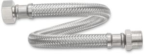 Panzerschlauch EPDM Inox 1.4301 - Typ MF = Aussen- / Innengewinde