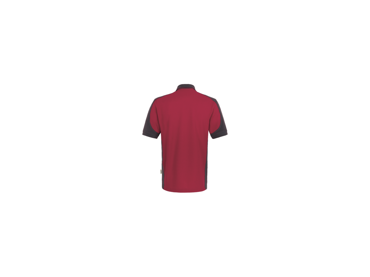 Poloshirt Contrast Perf. S weinrot/anth. - 50% Baumwolle, 50% Polyester, 200 g/m²