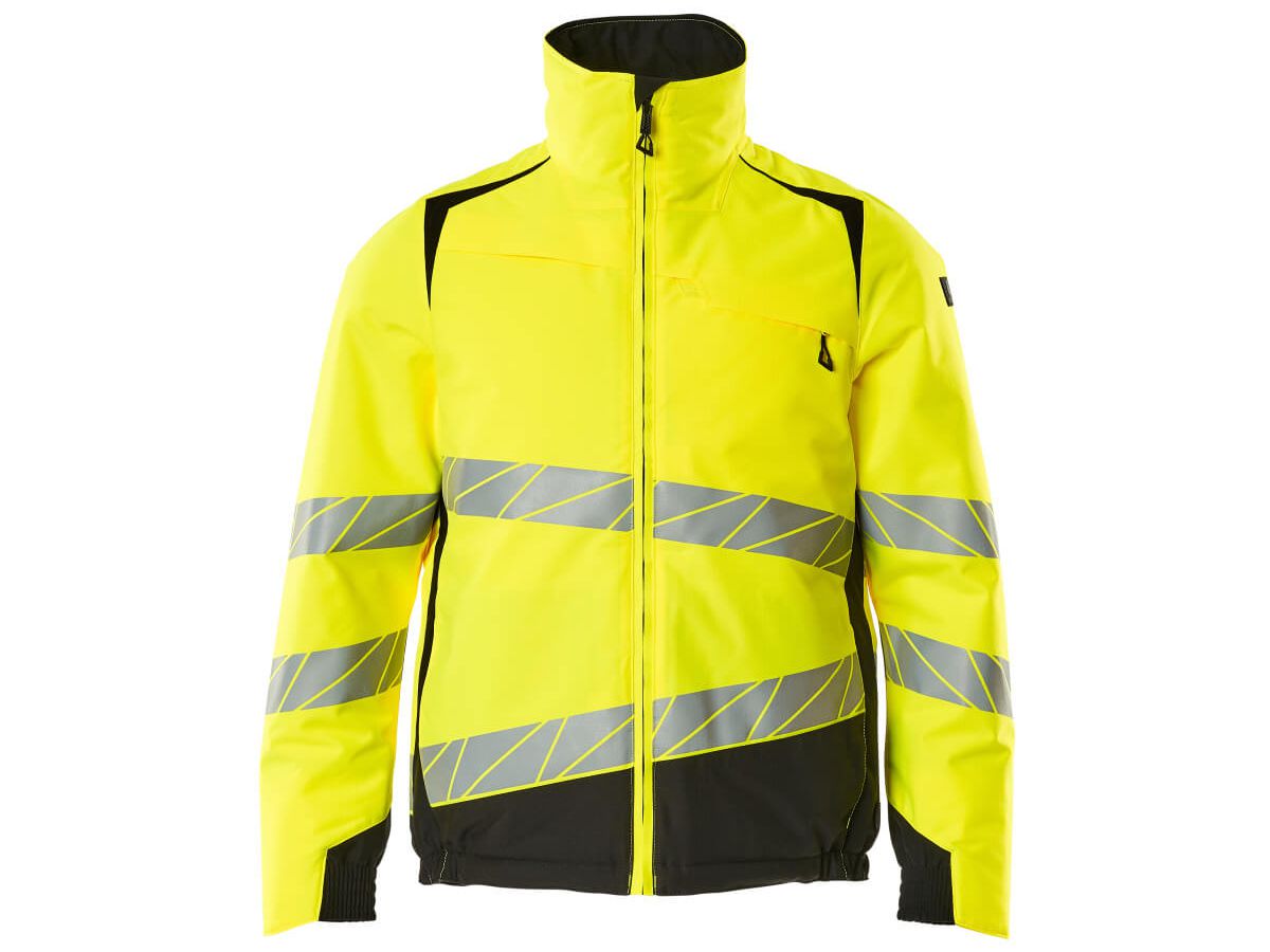 Winterjacke wind-/wasserdicht, Gr. 3XL - hi-vis gelb/schwarz, 100% PES