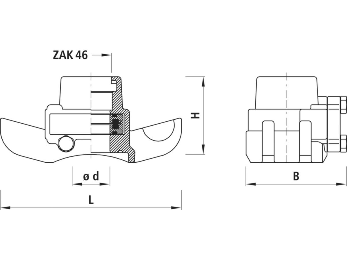 Universal-Anbohrsperrschelle HAWLE ZAK46 - DN 65-500, PN16  3711