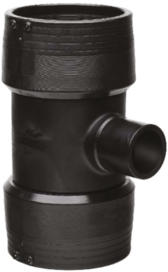 T-Stück reduz. PE 100 S-5 SDR 11 ELGEF - 5 bar Gas / 16 bar Wasser