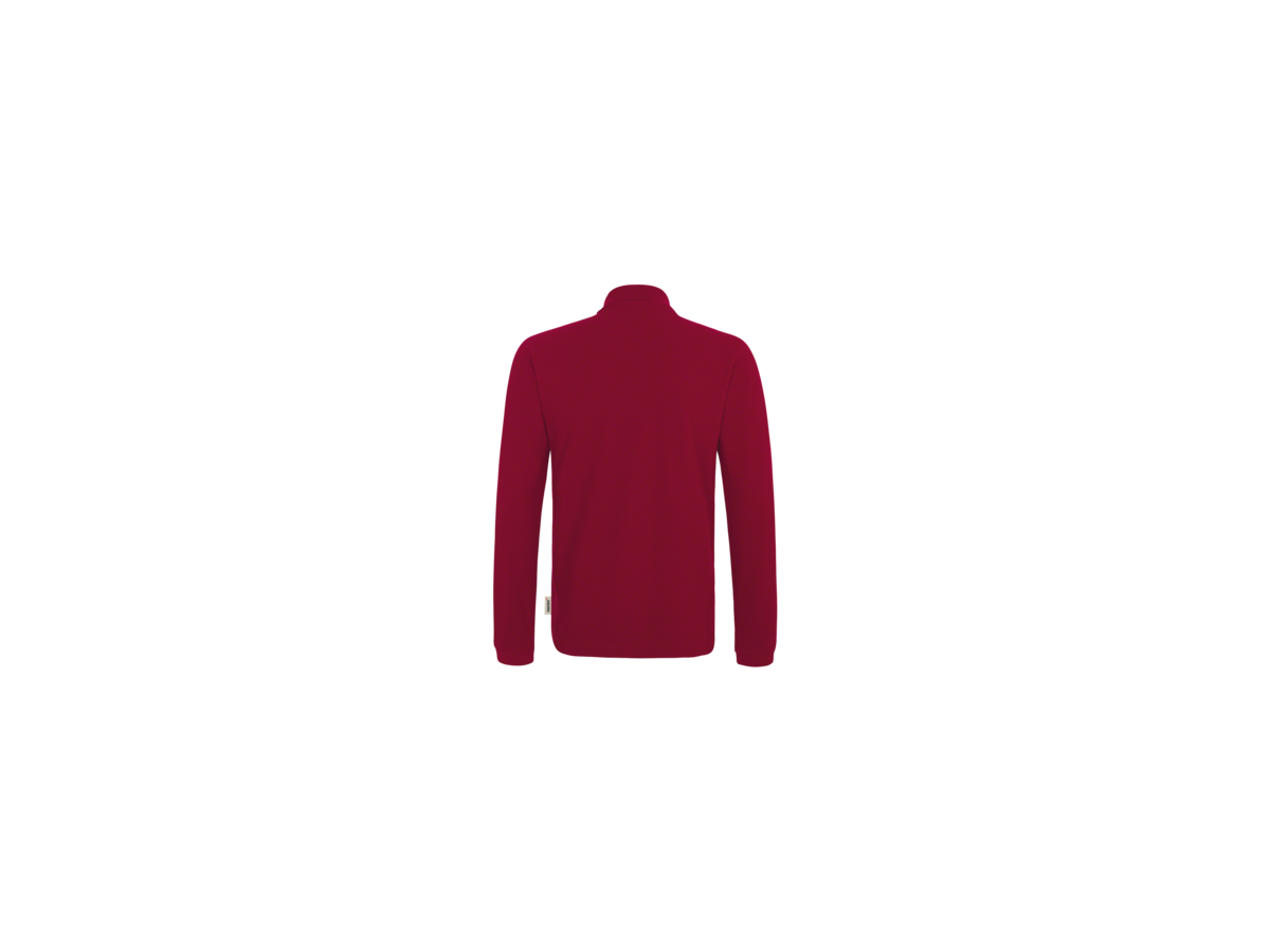 Longsleeve-Poloshirt Classic M weinrot - 100% Baumwolle, 220 g/m²