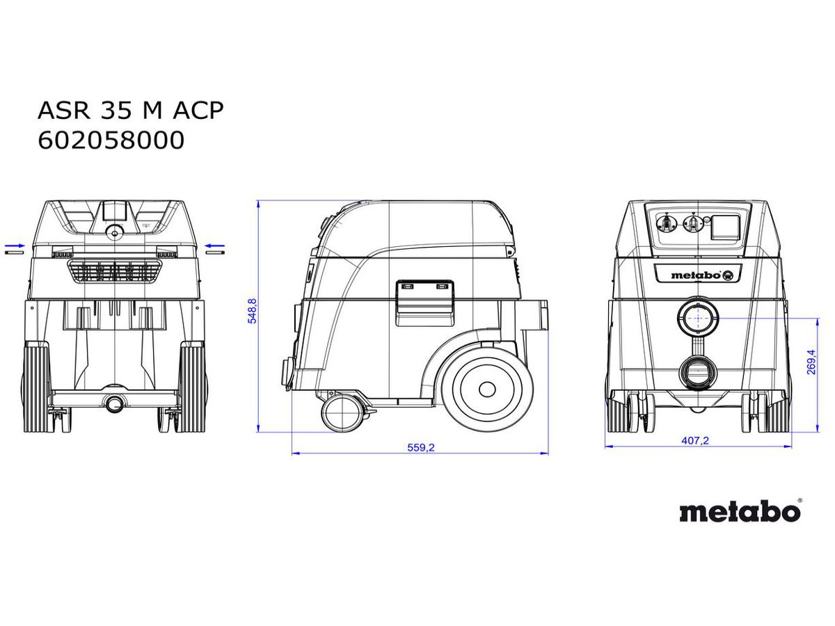 Industriesauger Metabo ASR 35MACP - M-Klasse