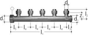 Sanipex Verteiler 5-fach