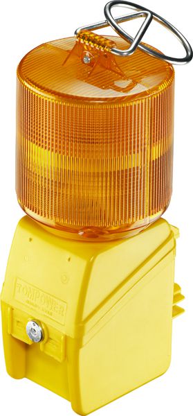 Baustellenlampe Monolight 2004-LED - Blink-/Dauerlicht,(360°)gelb o.Batt/Halt