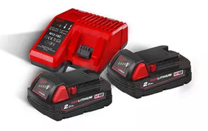 Starter-SET Milwaukee M18NRG-2022 - mit zwei Akku + Ladegerät