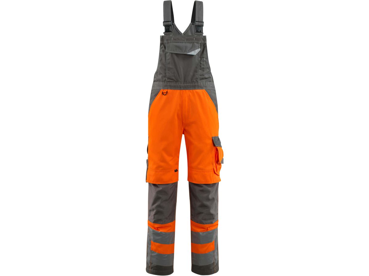 Latzhose MASCOT mit Knietaschen, 82C46 - hi-vis orange/dunkelanthrazit