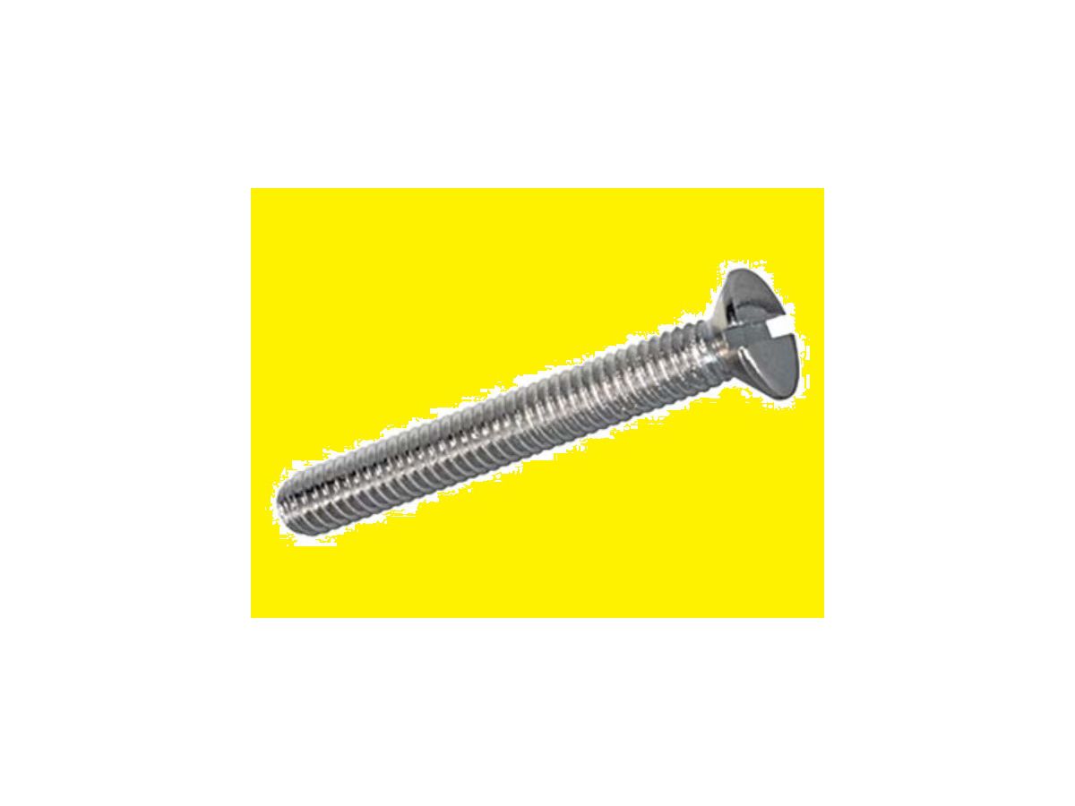 Linsen-Senkschrauben mit Schlitz Messing - vernickelt DIN 964A