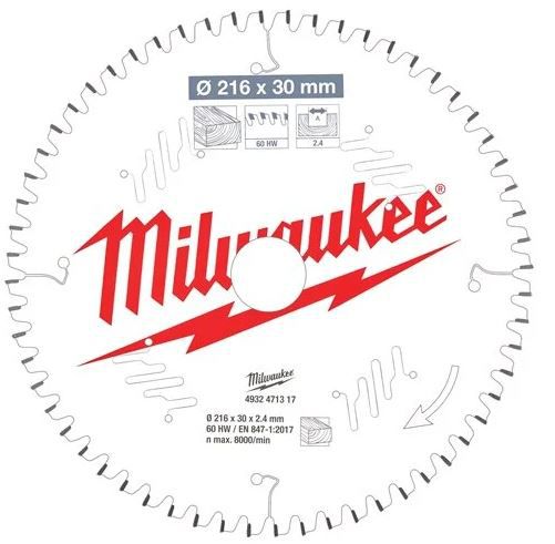 Kreissägeblatt HM 216 x 48Z/60Z - Milwaukeee, Twin Pack 2-tlg.