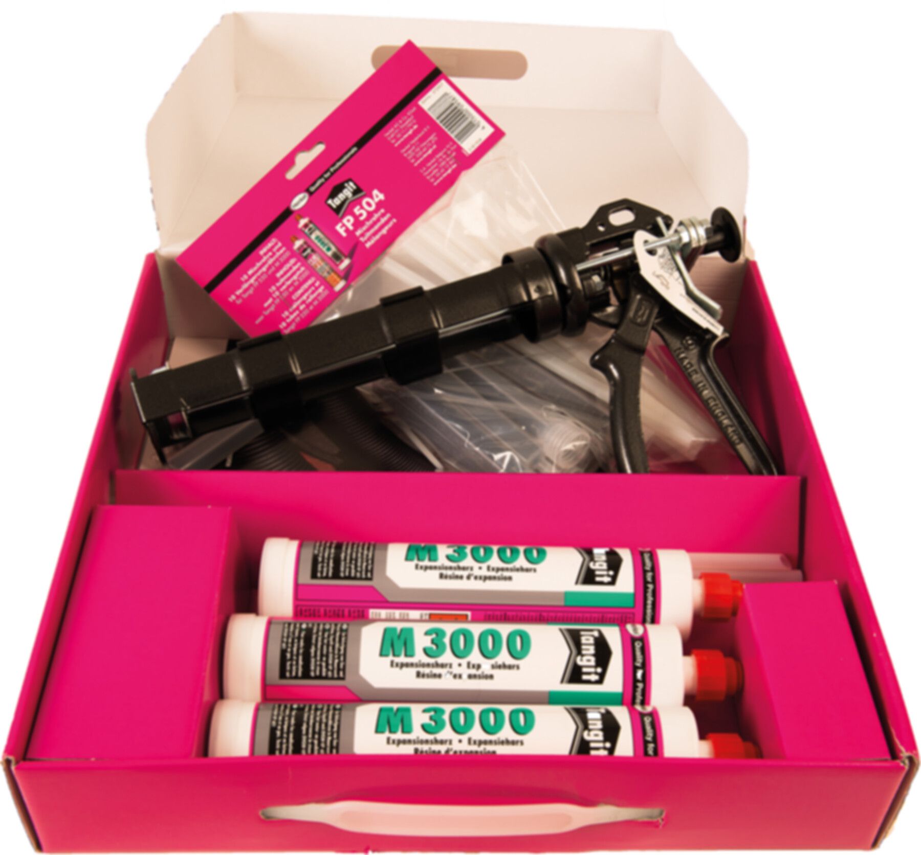 Starter-Set TANGIT M3000 Pistole - 3xEspans.Harz/Verl.Rohr/Dichtschlauch