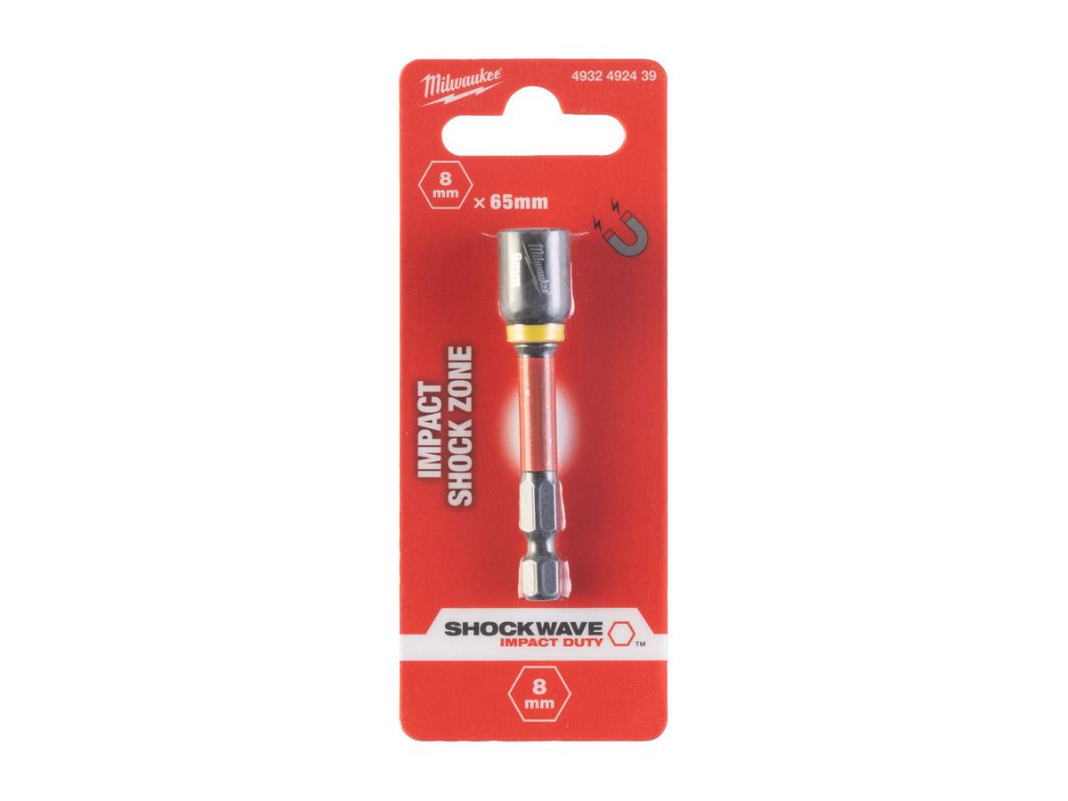 Steckschlüssel 1/4" Gr. 7.0 x 65 mm - SHOCKWAVE, Milwaukee Magnetisch