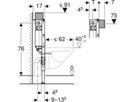 Geberit Duofix Wand-WC-Element Omega - Betätigung von oben / vorne, Typ 82