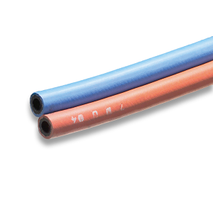 Zwillings-Autogenschweissschlauch 6.3 mm - A=13 mm, Rolle à 50m, Oxy rot/blau EN559