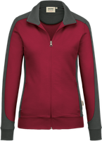 Damen-Sw.Ja. Co. Perf. 2XL weinrot/anth. - 50% Baumwolle, 50% Polyester, 300 g/m²