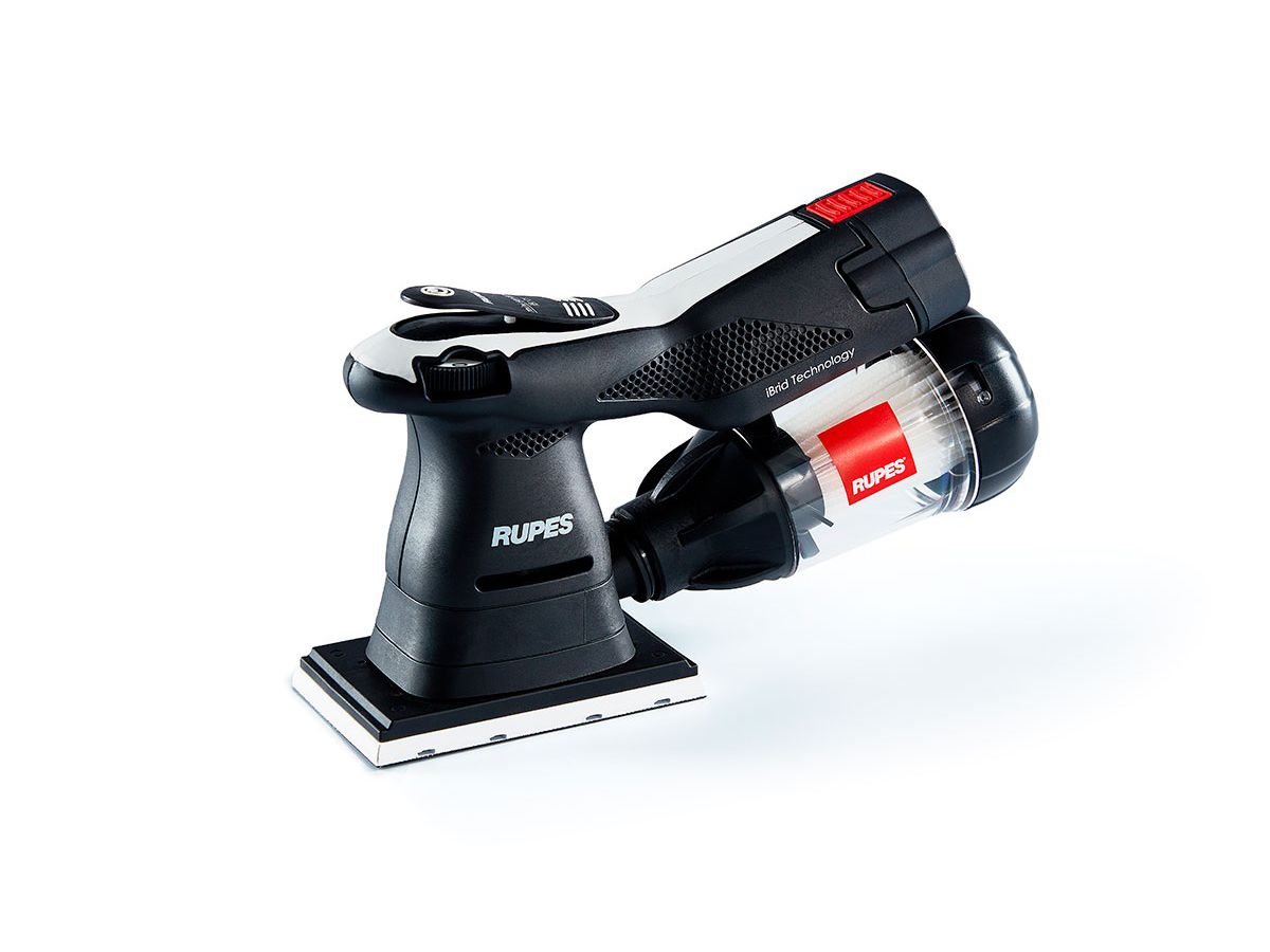 Exzenterschleifer 80x130mm - RUPES, Ladegerät, 2x Akkus,Filter