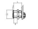 Schraubzylinder Typ 5225-F/R738 - inkl. 2 Schlüssel