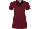 Damen V-Shirt Mikralinar PRO, Gr. 3XL - hp weinrot