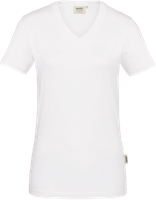 Damen-V-Shirt Stretch Gr. 2XL, weiss - 95% Baumwolle, 5% Elasthan, 170 g/m²