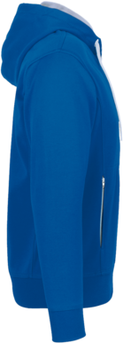 Kapuzenjacke Bonded S royalblau/silber - 55% Polyester, 45% Baumwolle, 340 g/m²