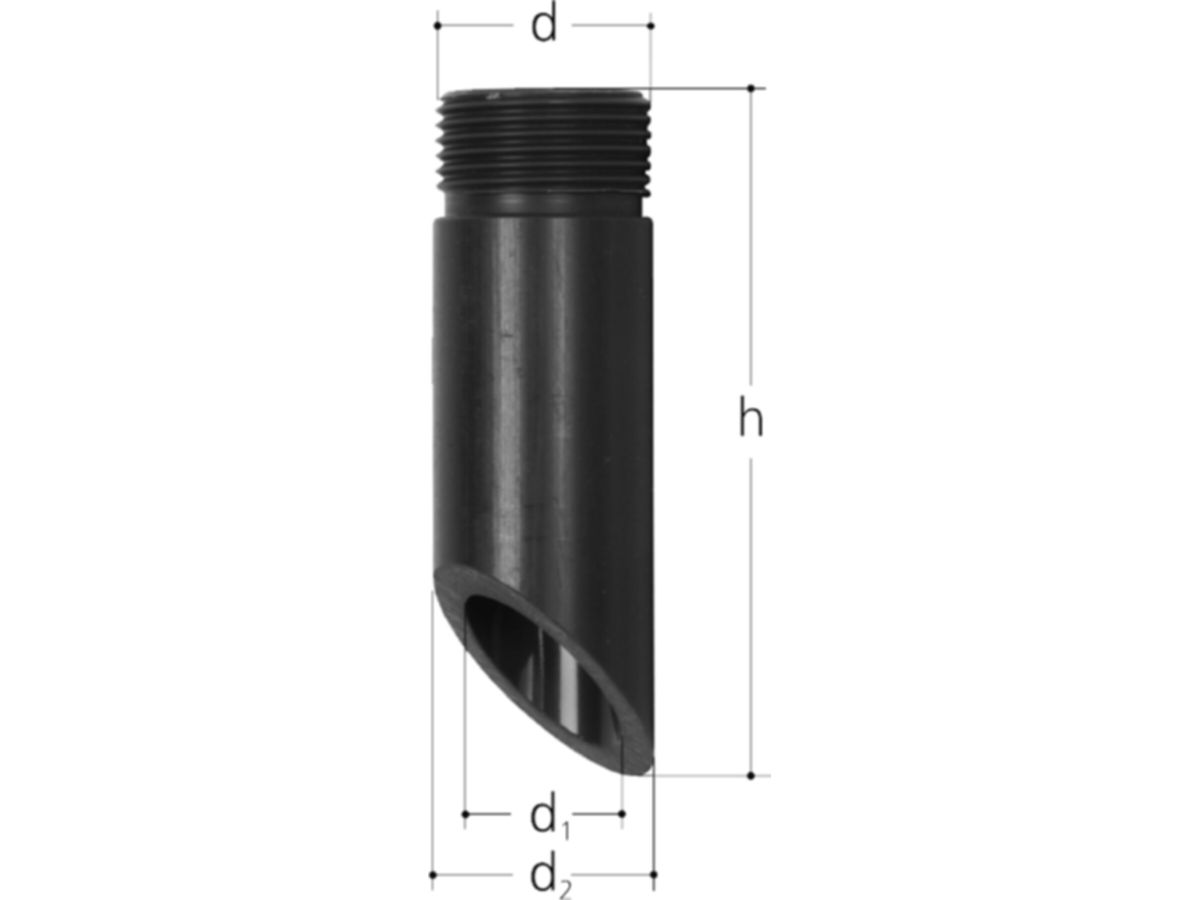 Tropfwasser-Stutzen JRG   3/4" - Kunststoff