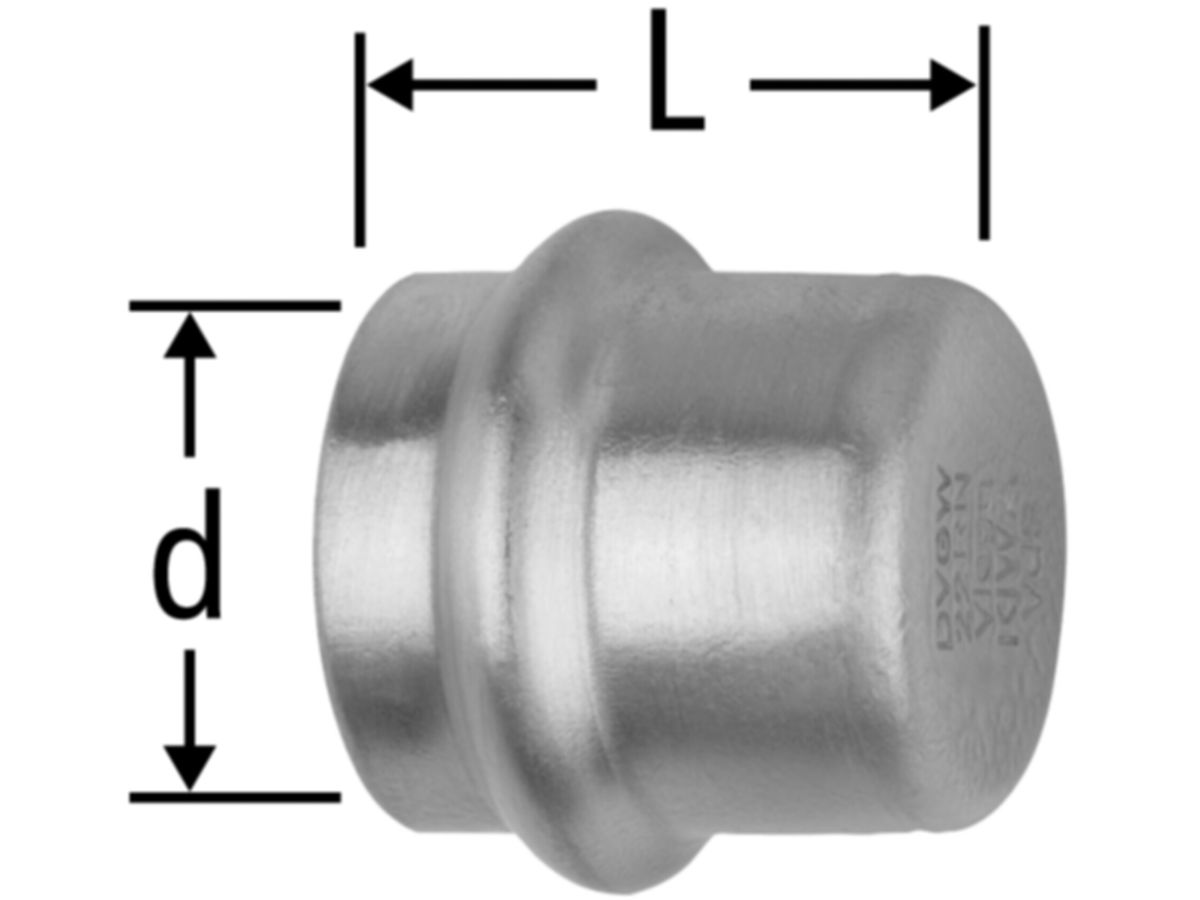 Optipress-Inox-Verschlusskappe 76.1 mm