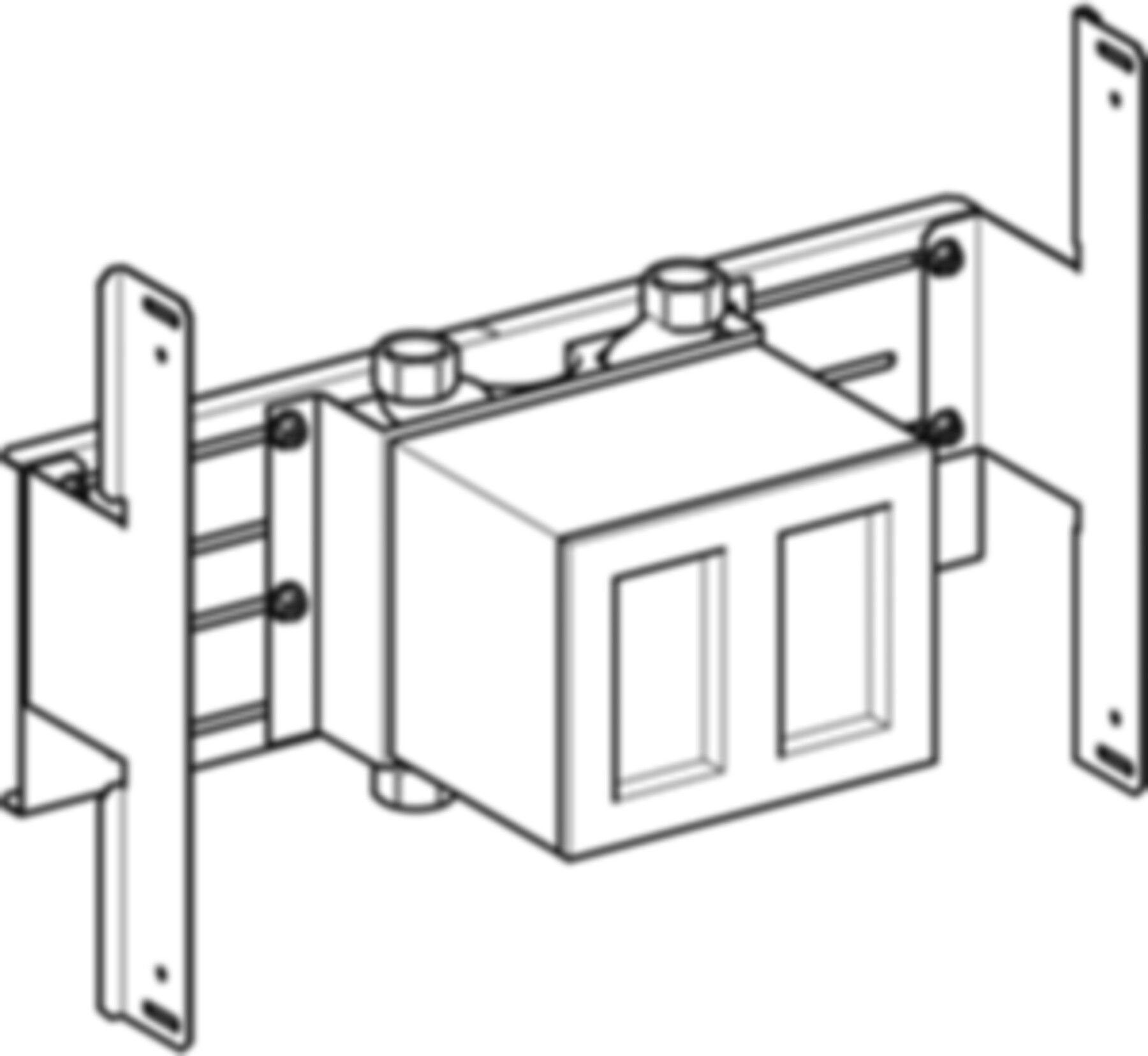 Geberit-Duofix - Traverse mit zwei - Wasserzähler, TS C