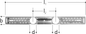 Sanipex Dosenhalter doppelt 153 mm