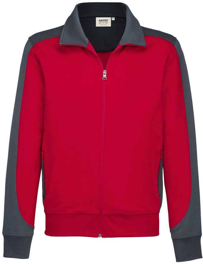 Sweatjacke Contrast Performance - 50% Baumwolle / 50% Polyester