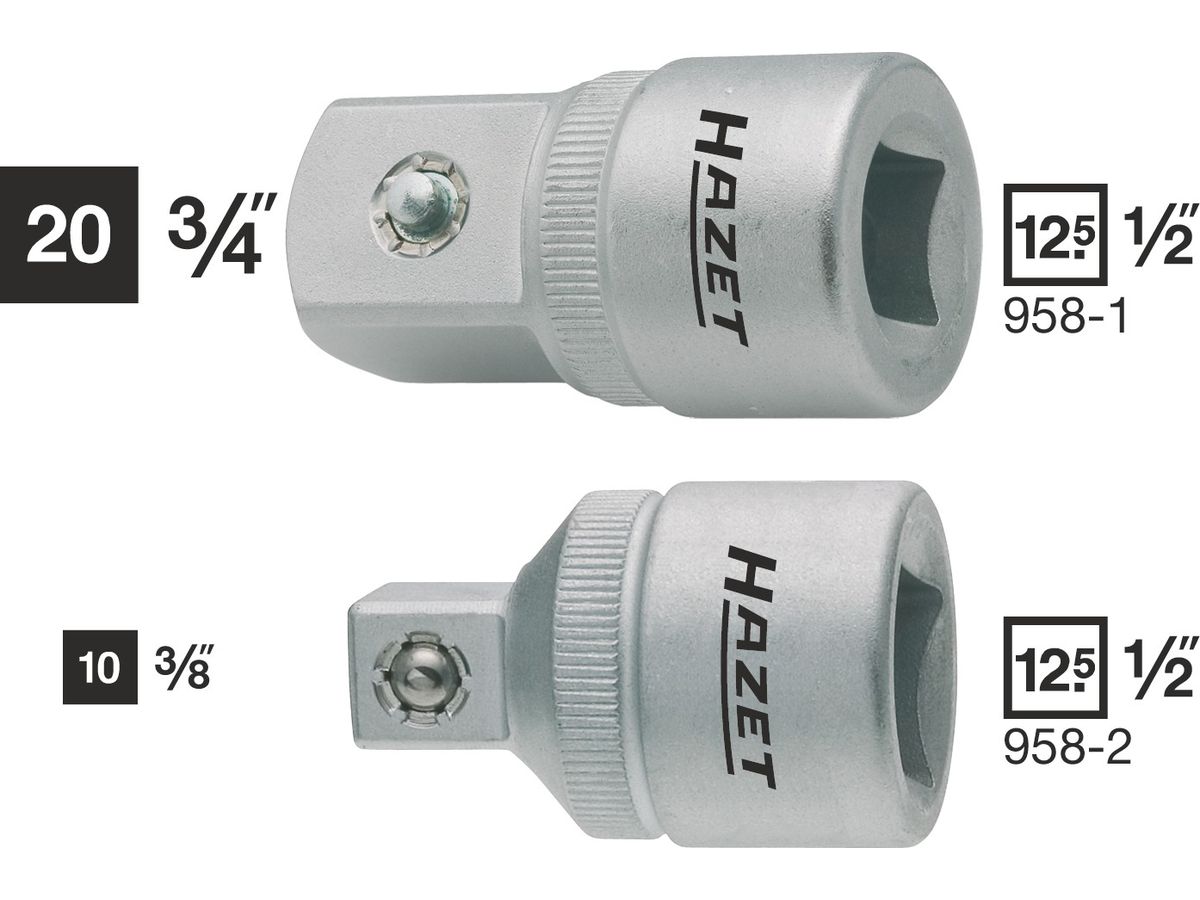 Vierkant-Adapter 1/2" - 3/4" HAZET