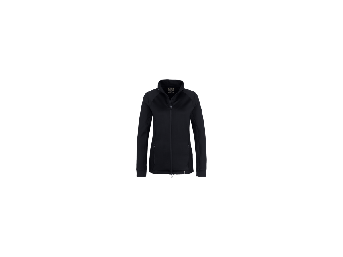 Damen-Tec-Jacke Gr. 3XL, schwarz - 52% Polye. 38% Polya. 10% Elast. 235g/m²