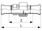 Eurotubi Doppelanschlussverschraub. Inox - flachdichtend MS-Mutter