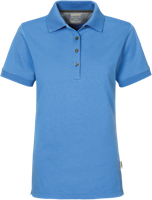 Damen-Polosh. Cotton-Tec 2XL malibublau - 50% Baumwolle, 50% Polyester, 185 g/m²