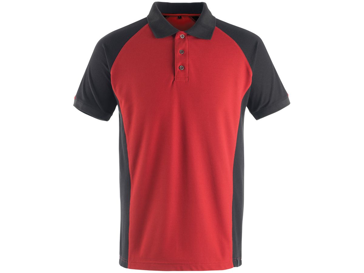 Bottrop Polo-Shirt rot/schwarz - Gr. 2XL, 60% Baumw./40% Poly. 180 g/m²