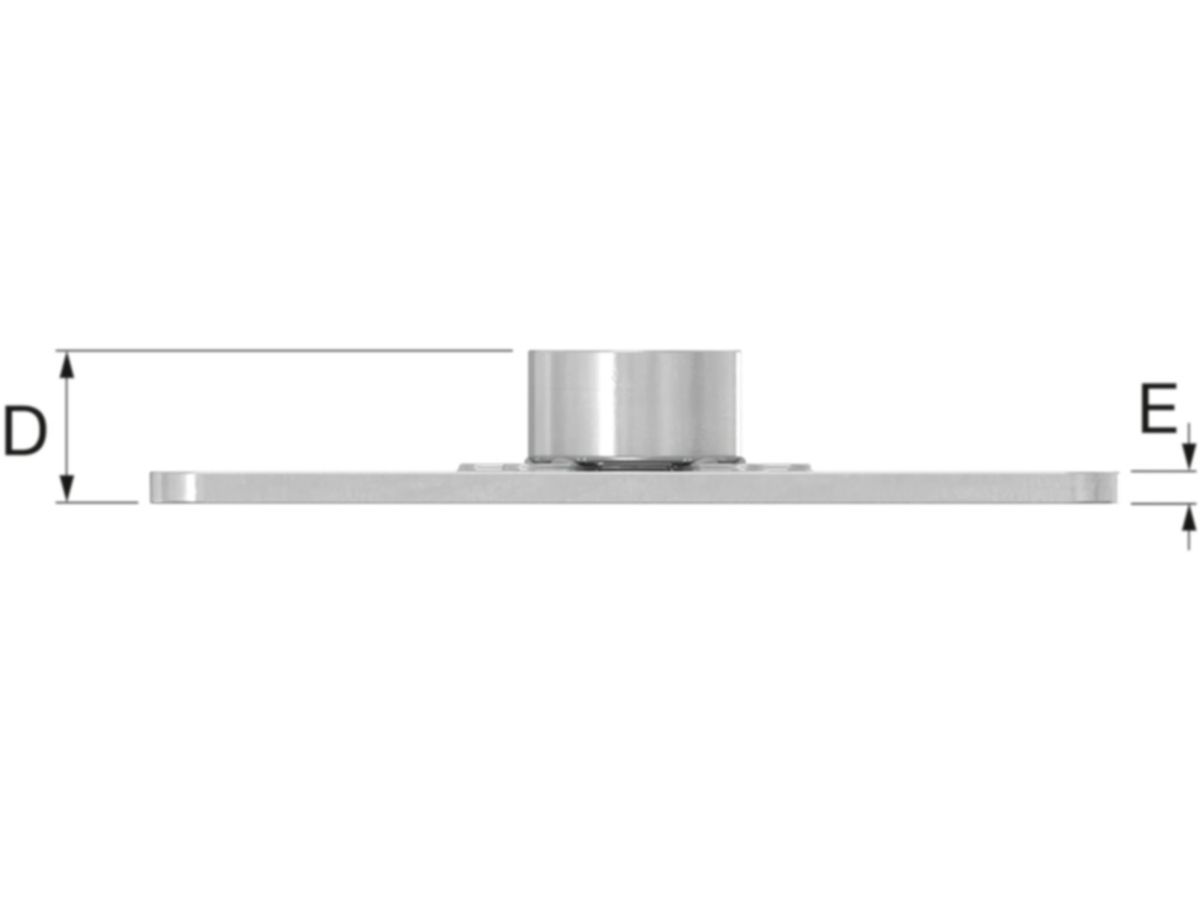 Grundplatten FLAMCO SRG 2 vz. 1/2" F - 120 x 40 x 4 mm