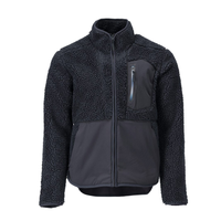 Faserpelz Jacke Reissverschluss, Gr. 2XL - Schwarzblau, 80% Rec. Poly., 20% Poly.