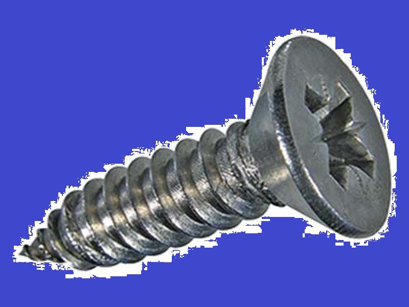 Senk-Blechschrauben INOX A4 mit Spitze - Kreuzschlitz Pozidriv Form Z