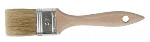 Lackierpinsel 40 mm - falbe Borsten, roher Holzstiel