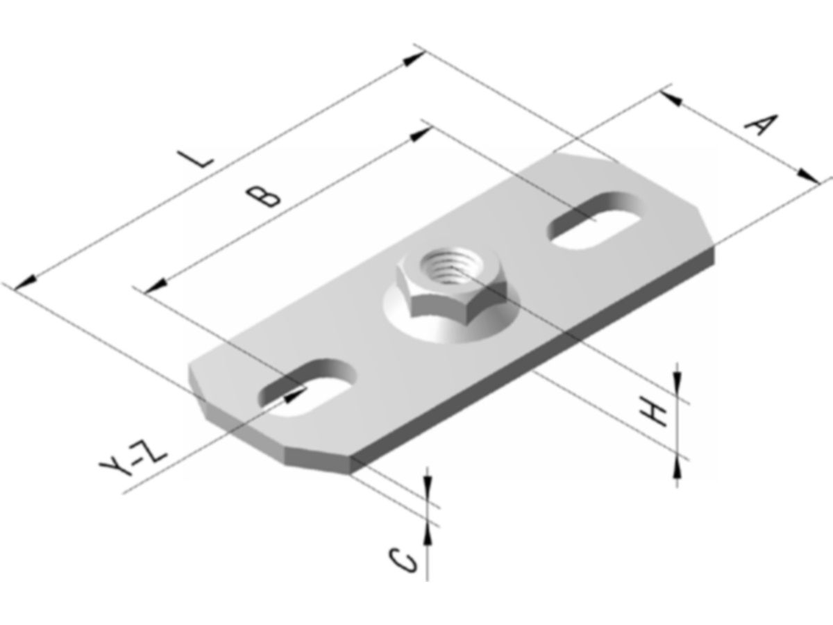 2-Loch-Grundplatten Inox SAMVAZ 11.5 - mit angeschweisster Muffe