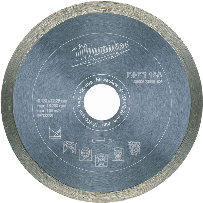 Diamanttrennscheibe MILWAUKEE DHTi 125mm - Keramik und Naturstein, geschlossen