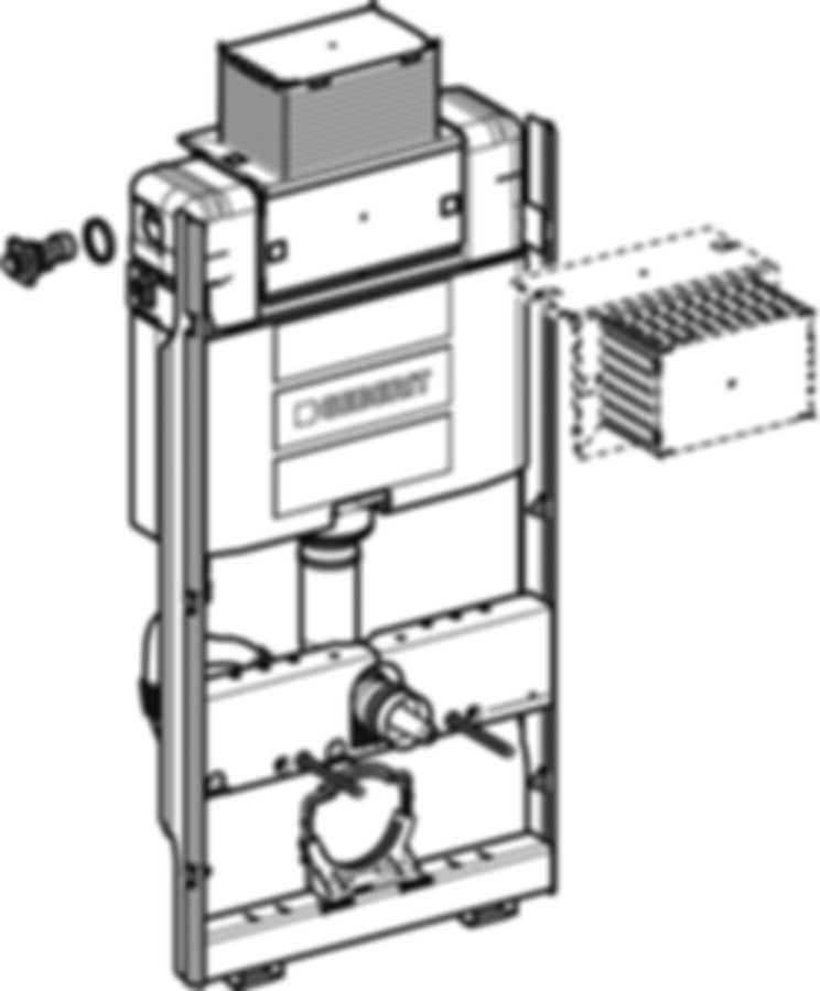 Geberit GIS-Wand-WC-Element Omega - Betätigung von oben/vorne, Typ 98