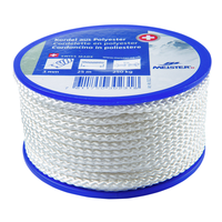 PES-Kordel 3mm/25m weiss - Spule à 25m
