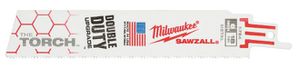 Säbelsägeblatt Milwaukee TORCH Bi/Kobalt - 150x1.06mm, 18Z, 2-8mm Stahl/Inox, 5er P